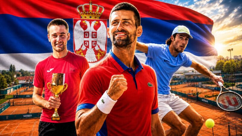 Srpski teniseri Novak Đoković, Ognjen Milić i Luka Ćeramilac